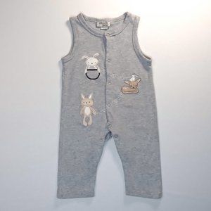chick pea Gray Sleeveless Onesie US 6-9M